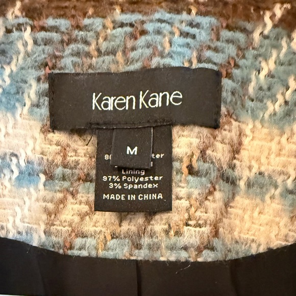 Karen Kane Plaid Wool Blend Jacket size M - Picture 4 of 6
